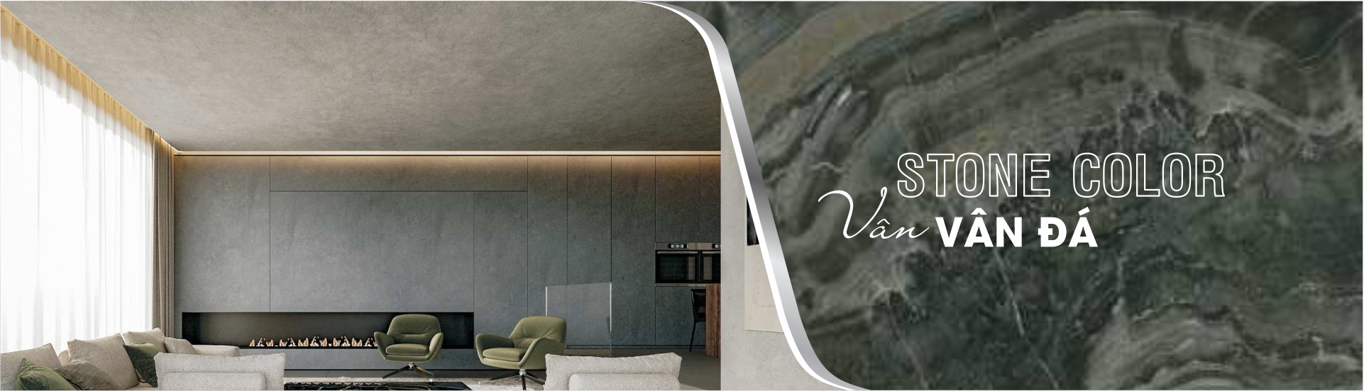 Tấm ốp sợi tre vân đá